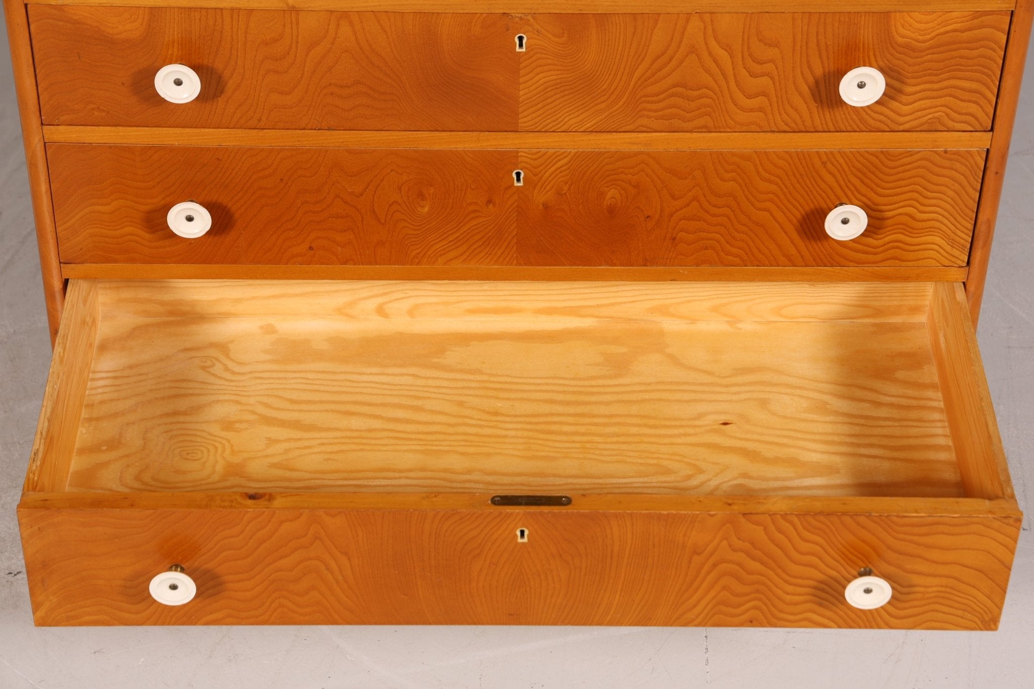 Schlichter Mid Century Sekretär Büro Schrank Schreibkommode 60s Schreibtisch Office