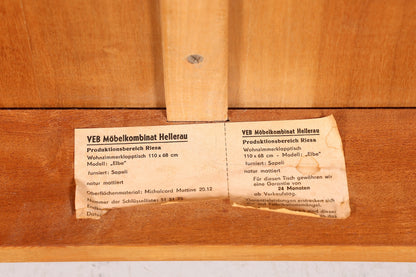 Original Hellerau Mid Century Küchentisch Vintage Tisch ausziehbar Esszimmer Tisch VEB