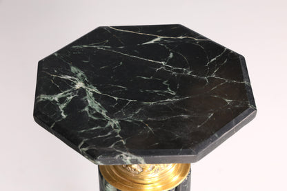 Wunderschöne Barock Stil Säule Louis XV Marmor Blumensäule Naturstein grün Sockel Ablage