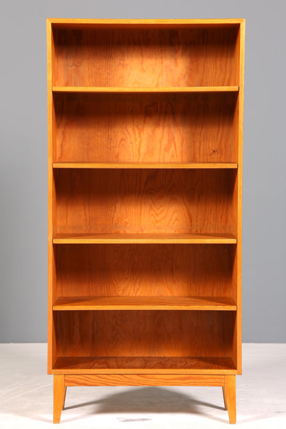 Stilvolles Mid Century Regal echt Holz Vintage Bücherregal Schrank Buchablage 60s Bookshelf 3 von 5