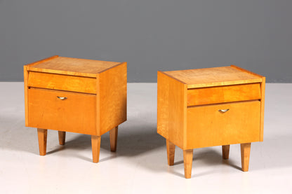 Schlichte Mid Century Kommode Vintage Klappschränkchen Danish Design Nachttisch 2 von 2