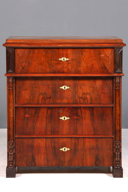 Edle Gründerzeit Kommode Louis Philippe Schubladen Kommode Vertiko Sideboard um 1880