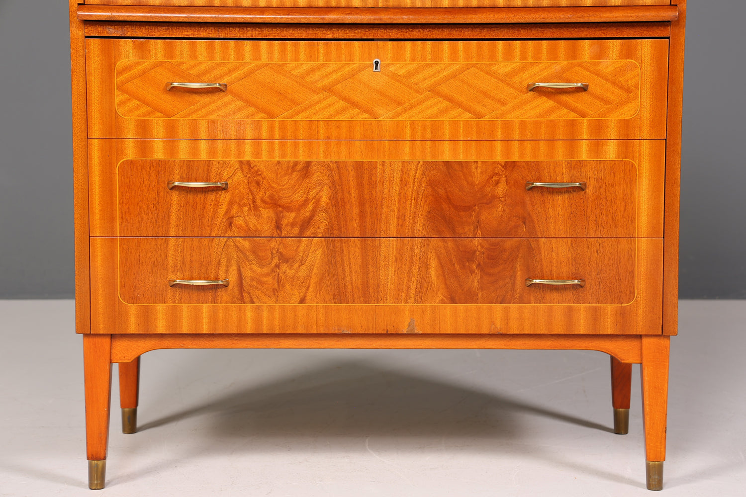 Mid Century Rollladen Sekretär von Bröderna Gustafssons Büro Schrank Schreibkommode 60s Schreibmöbel