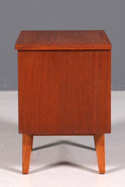 Schlichte Mid Century Kommode Vintage Klappschränkchen Danish Design Nachttisch