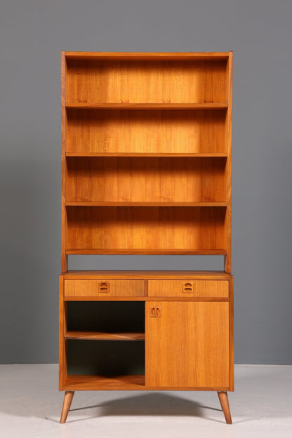 Schlichtes Mid Century Regal &quot;Made in Denmark&quot; schiebetür Schrank Danish Design Retro Kommode Vintage Bücherregal 60s 2 von 2