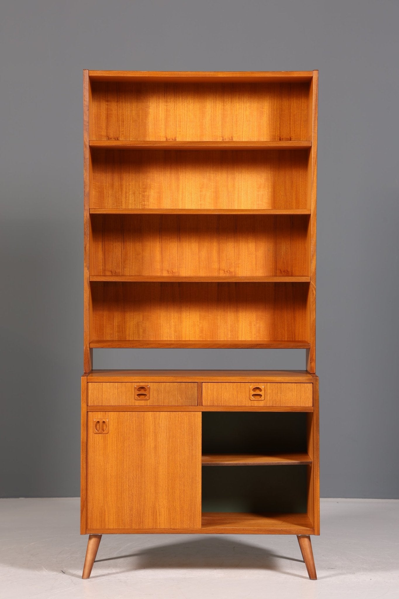 Schlichtes Mid Century Regal &quot;Made in Denmark&quot; schiebetür Schrank Danish Design Retro Kommode Vintage Bücherregal 60s 2 von 2