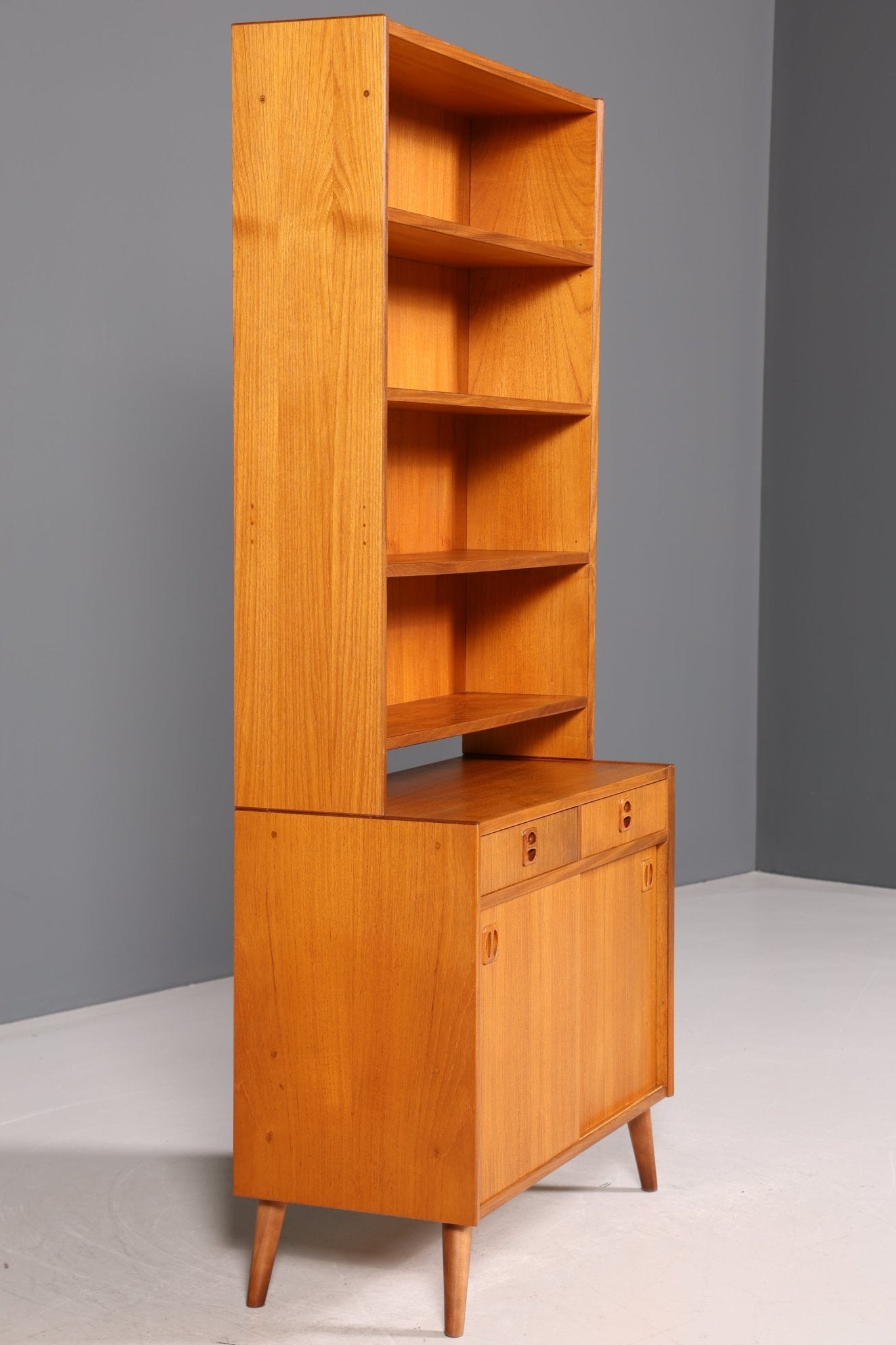 Schlichtes Mid Century Regal &quot;Made in Denmark&quot; schiebetür Schrank Danish Design Retro Kommode Vintage Bücherregal 60s 2 von 2
