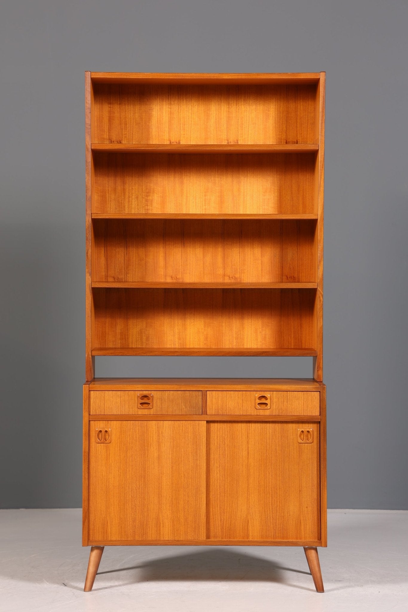 Schlichtes Mid Century Regal &quot;Made in Denmark&quot; schiebetür Schrank Danish Design Retro Kommode Vintage Bücherregal 60s 2 von 2