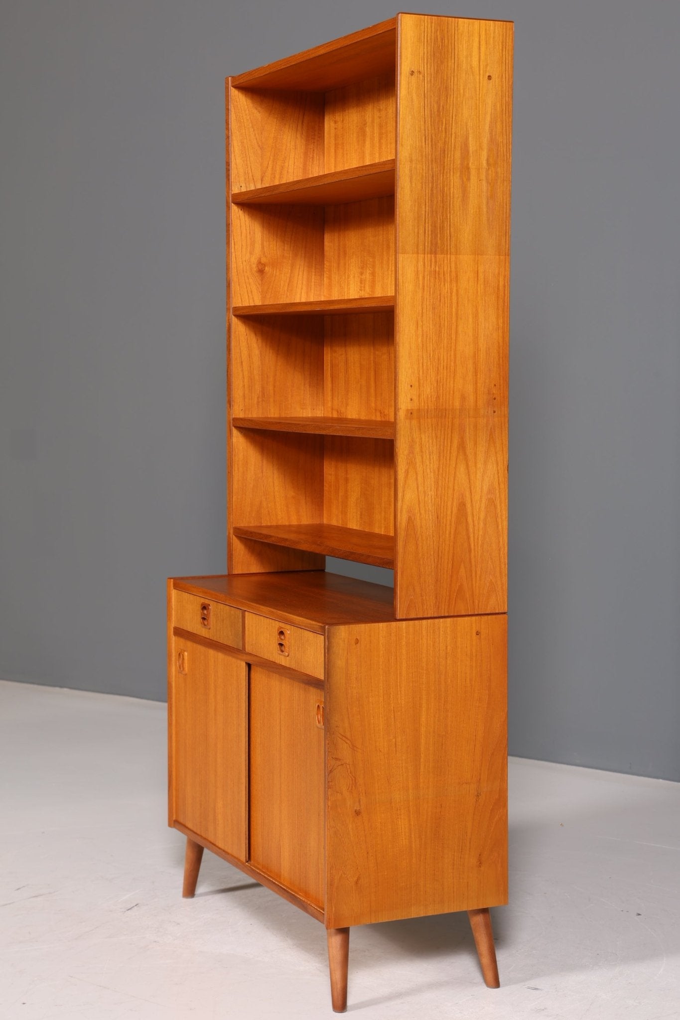 Schlichtes Mid Century Regal &quot;Made in Denmark&quot; schiebetür Schrank Danish Design Retro Kommode Vintage Bücherregal 60s 2 von 2