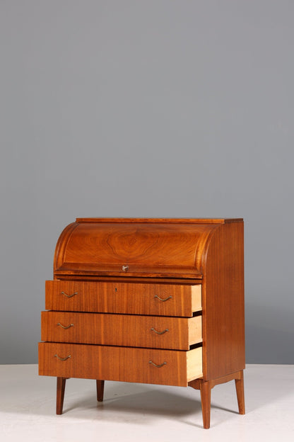Stilvoller Mid Century Rollladen Sekretär Danish Design Büro Schrank Vintage Büro Kommode
