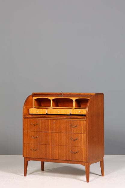Stilvoller Mid Century Rollladen Sekretär Danish Design Büro Schrank Vintage Büro Kommode