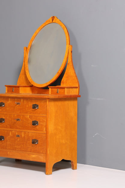 Traumhafte Jugendstil Kommode Antik Sideboard mit Spiegel Flurkommode