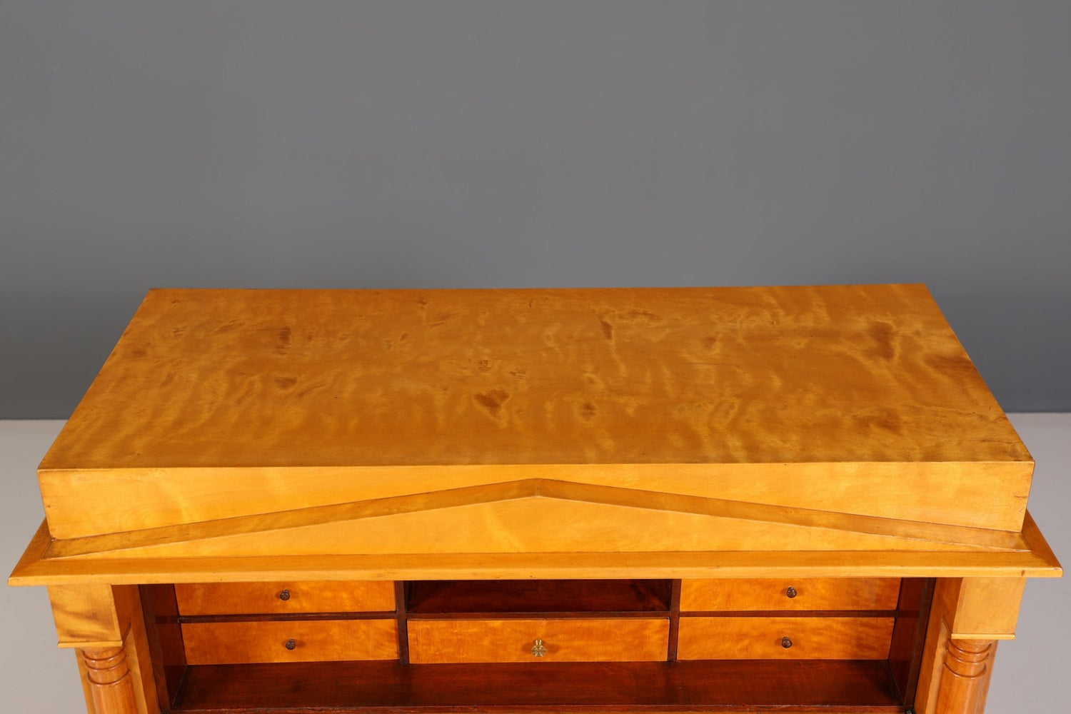 Wunderschöner Original Biedermeier Sekretär um 1860 Kommode Antik Bürokommode Englisch Säulen